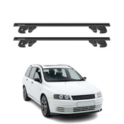 Dachträger Grundtäger für Fiat Stilo Multiwagon 2001-2007 Alu TÜV Schwarz 2tlg