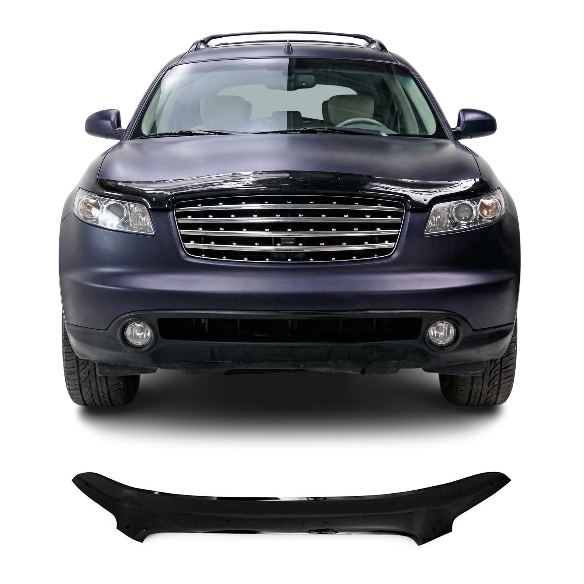 Motorhaube Deflektor Insektenschutz für Infiniti FX35 FX45 2003-2008 Dunkel