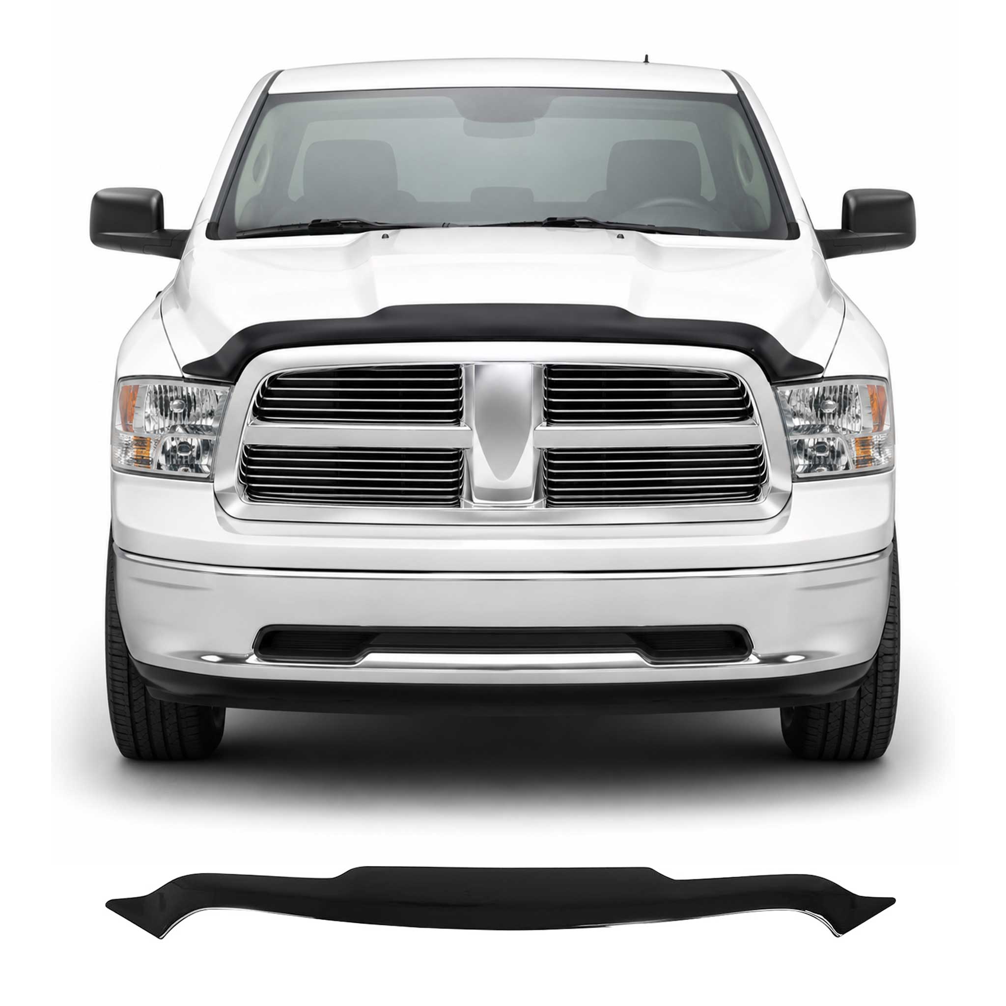 Motorhaube Deflektor Insektenschutz für Dodge RAM 1500 2009-2018 Dunkel
