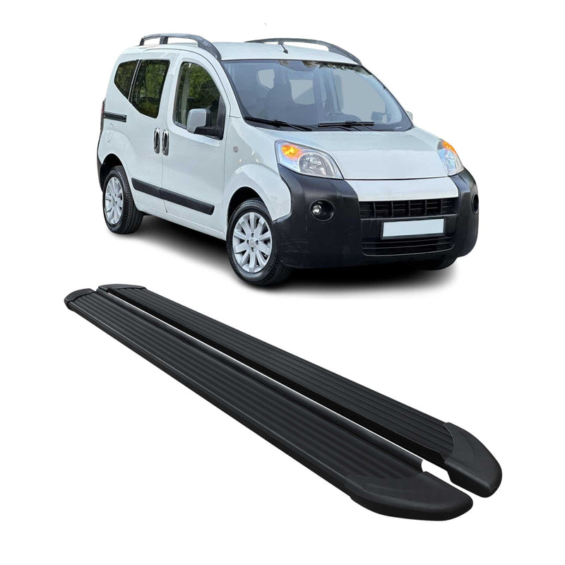 Seitenschweller Trittbretter Schweller für Citroen Nemo 2009-2020 Alu Schwarz