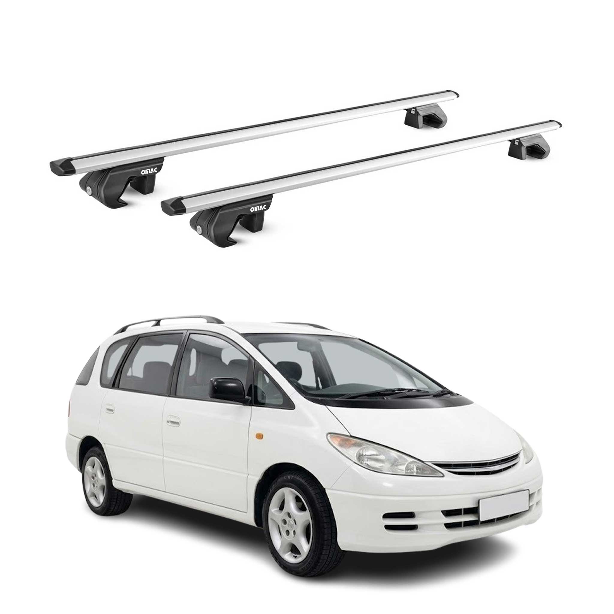 Dachträger Grundtäger für Toyota Previa II 2000-2005 90kg Alu Grau 2x ABE