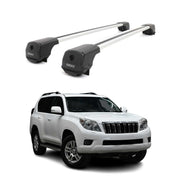 Dachträger für Toyota Land Cruiser Prado J150 2009-2023 Aluminium 75kg Grau 2tlg
