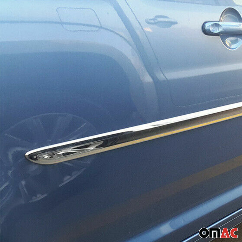 Seitentürleiste Türleisten Türschutz für VW Caddy 2015-2020 Chrom Dunkel 4x