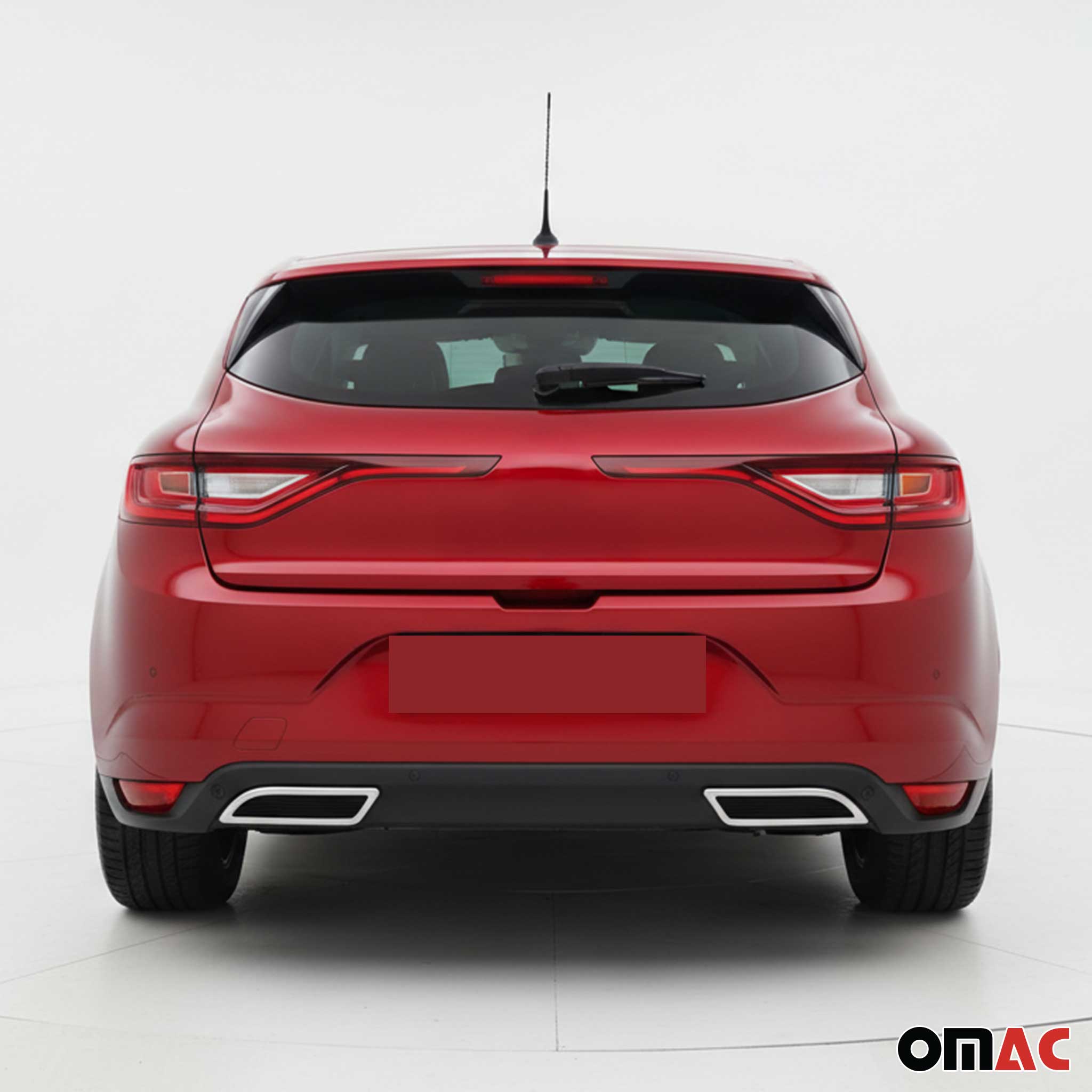 Stoßstangen Diffusor Auspuffrahmen für Renault Megane 2016-2022 Edelstahl Chrom