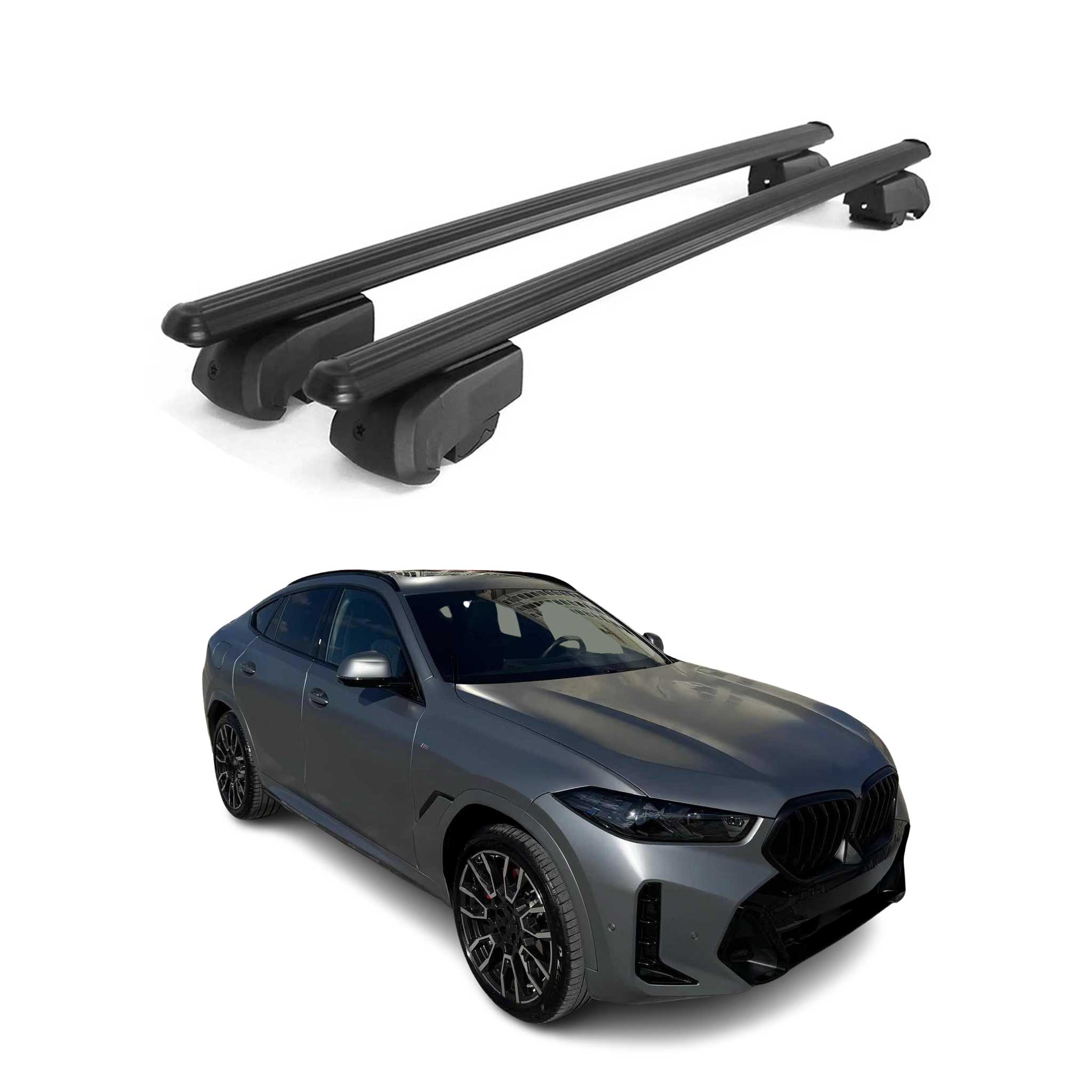 Dachträger Gepäckträger für BMW X6 2019-2021 ABE Aluminium Schwarz 2x