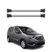 Dachträger Grundtäger für Opel E Combo 2019-2026 75kg Aluminium Silber 2 tlg