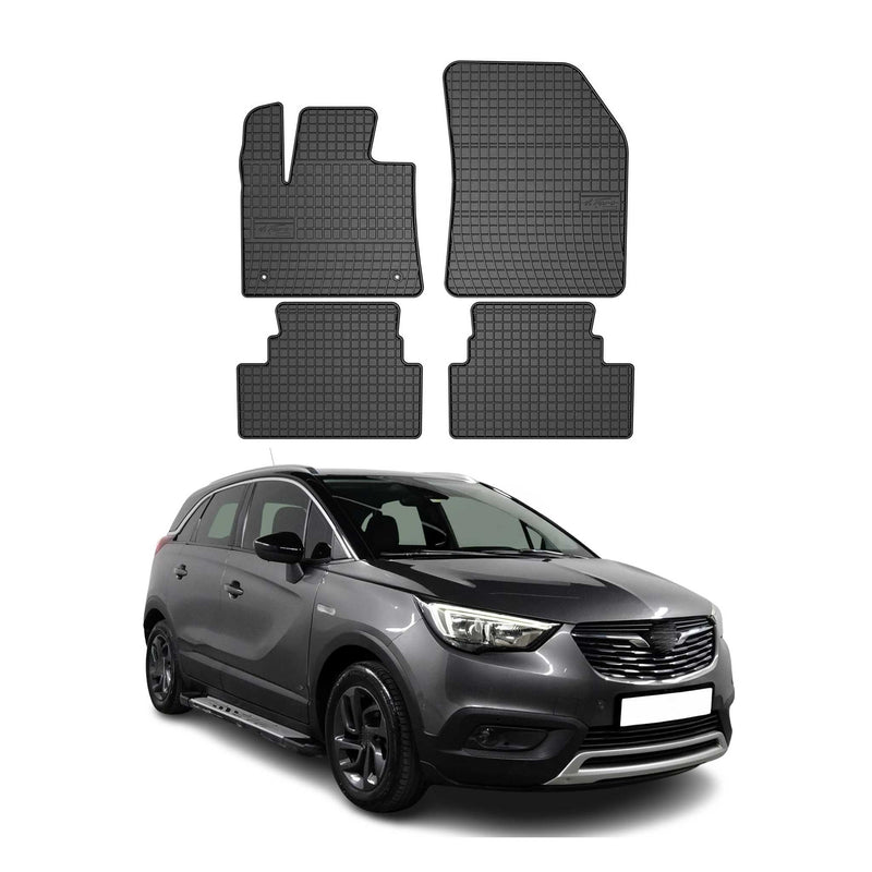 OMAC Gummi Fußmatten für Opel Grandland X 2017-2025 Automatten Gummi Schwarz 4x
