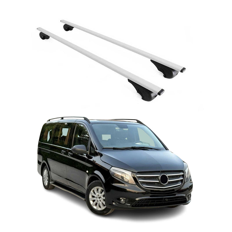 Dachträger Grundtäger für Mercedes Vito W447 2014-2025 75kg Metall Silber 2 tlg
