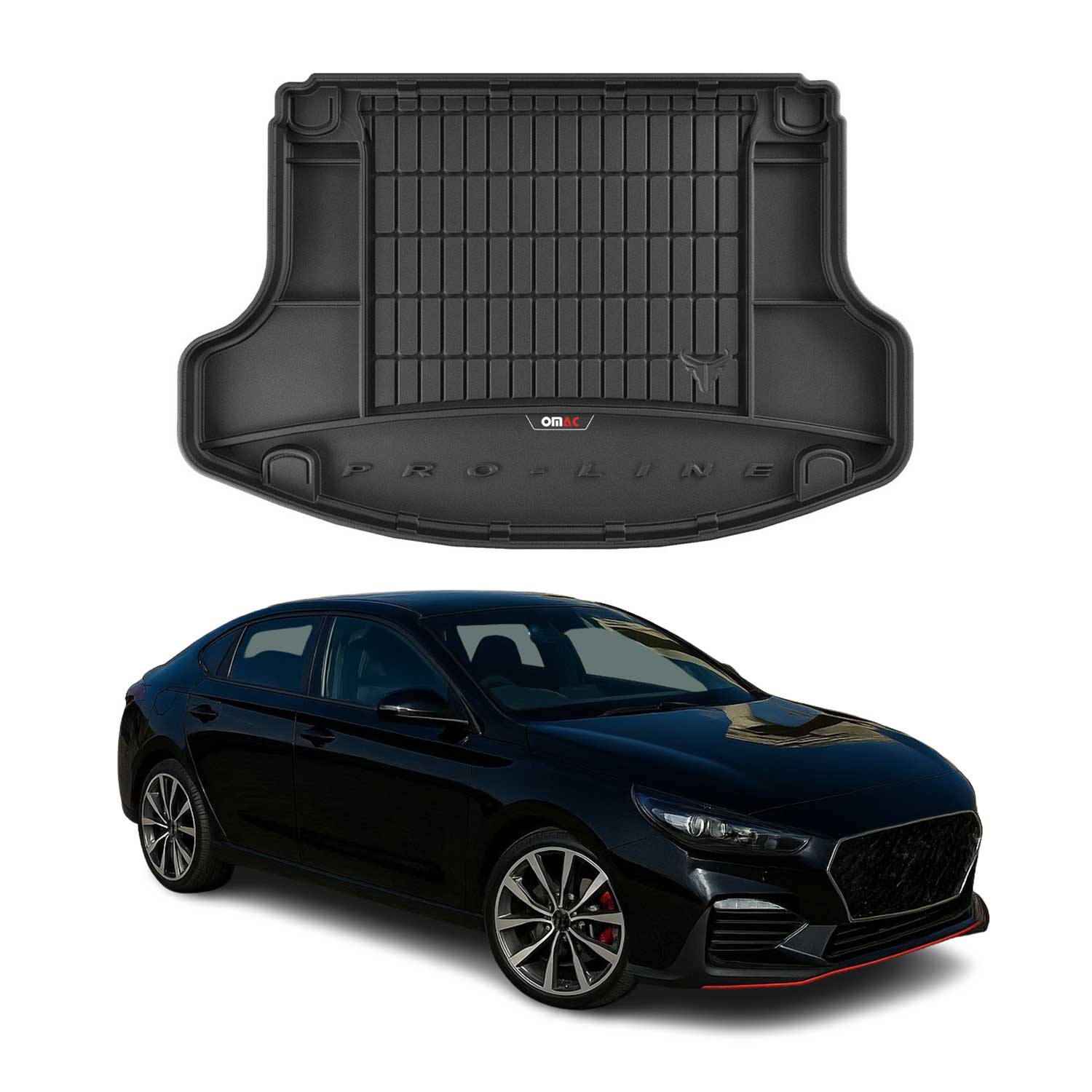 OMAC Gummi Kofferraumwanne für Hyundai i30 Fastback Nperformance 2017-2020 TPE