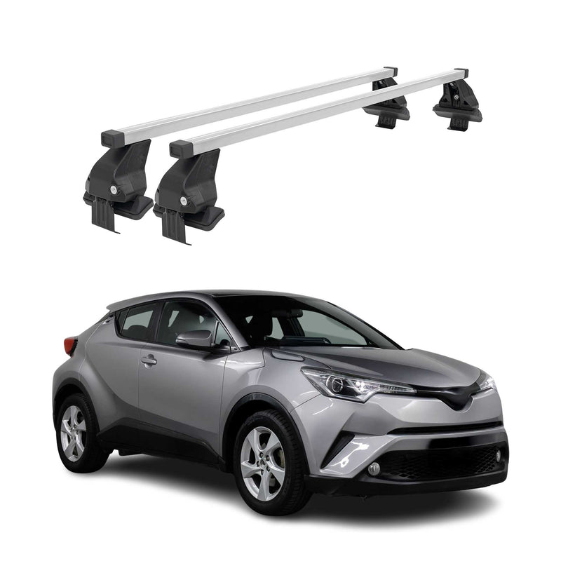 Menabo Dachträger Grundtäger für Toyota C-HR 2016-2023 50kg Stahl Silber 2 tlg