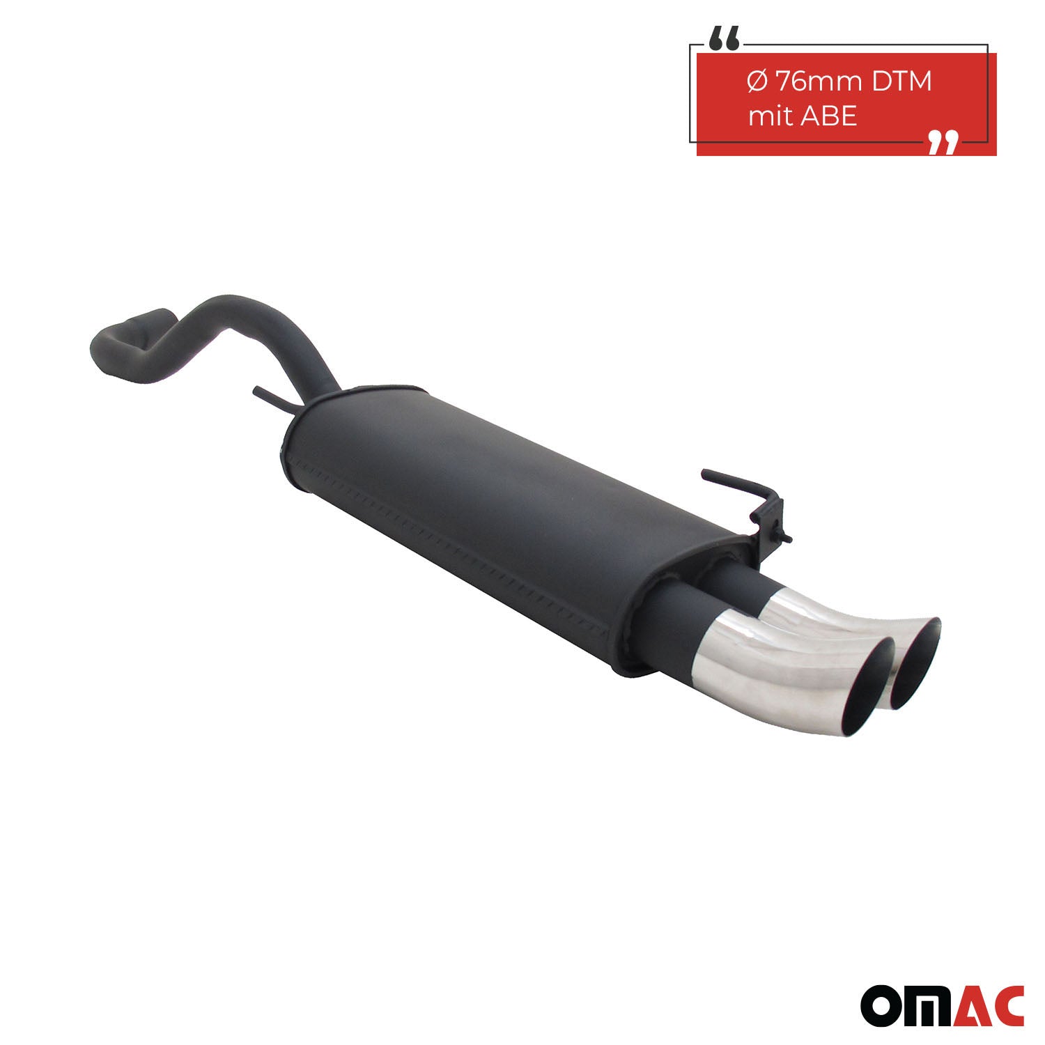 Novus Sportauspuff für VW Polo 4 6N / 6N2 2x76mm DTM Endschalldämpfer mit ABE