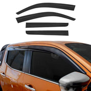 4x Windabweiser Regenabweiser für Nissan Navara 2005-2020 Acryl Dunkel