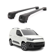Dachträger Grundträger für Fiat Doblo III 2022-2026 Aluminium 75kg Schwarz 2tlg