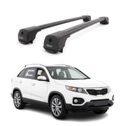 Dachträger Grundträger für Kia Sorento mk2 2010-2014 Aluminium 75kg Schwarz 2tlg