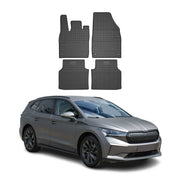 OMAC Gummi Fußmatten für Skoda Enyaq 2020-2026 Automatten Gummi Schwarz 4tlg