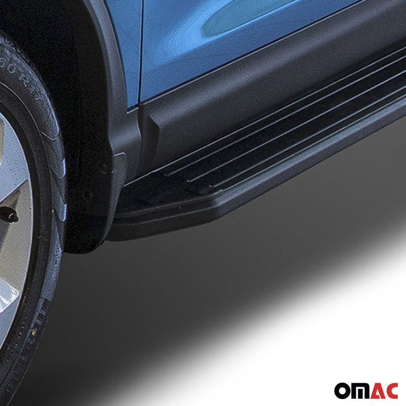 Trittbretter Seitenschweller für Nissan Qashqai 2018-2024 Alu Schwarz ABE