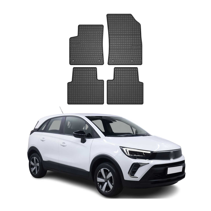 OMAC Gummi Fußmatten für Opel Crossland 2017-2025 Automatten Gummi Schwarz 4tlg
