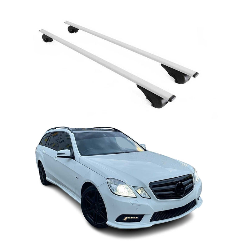 Dachträger für Mercedes E Klasse S212 T-Modell 2009-2016 75kg Metall Silber 2x