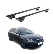 Dachträger für Toyota Avensis mk1 Verso 2001-2003 FL 90kg Alu Schwarz 2x ABE