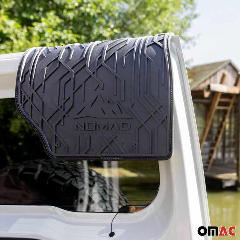 Fußmatten Gummimatten für Seat Alhambra / VW Sharan 1995-2010 Schwarz-Schwarz