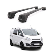 Dachträger Grundträger für Ford Tourneo Custom I 2012-2023 Aluminium Schwarz 2x