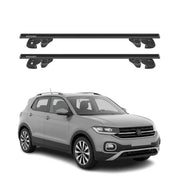 Dachträger Grundtäger für VW T-Cross 2019-2026 Aluminium 90kg TÜV Schwarz 2tlg