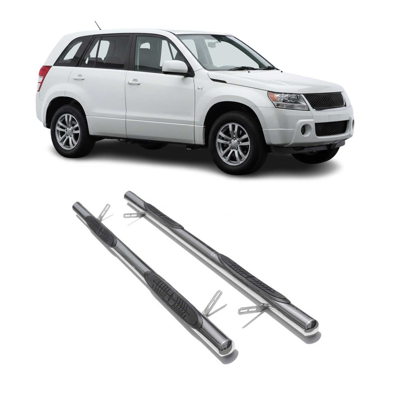 Edelstahl Trittbretter Schwellerrohre für Suzuki Grand Vitara 2006-2017 Silber