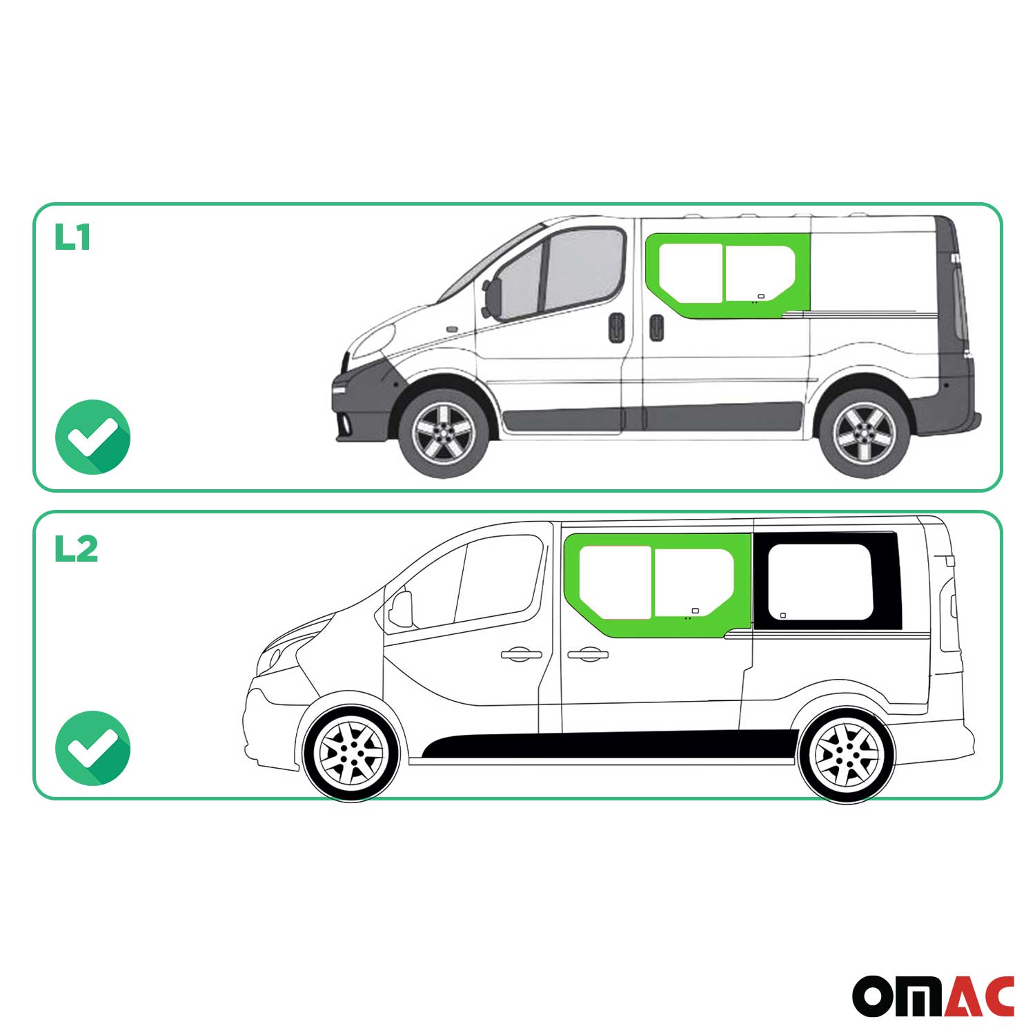 Seitenfenster Schiebefenster Auto für Opel Vivaro A 2001-2014 Links L1 L2