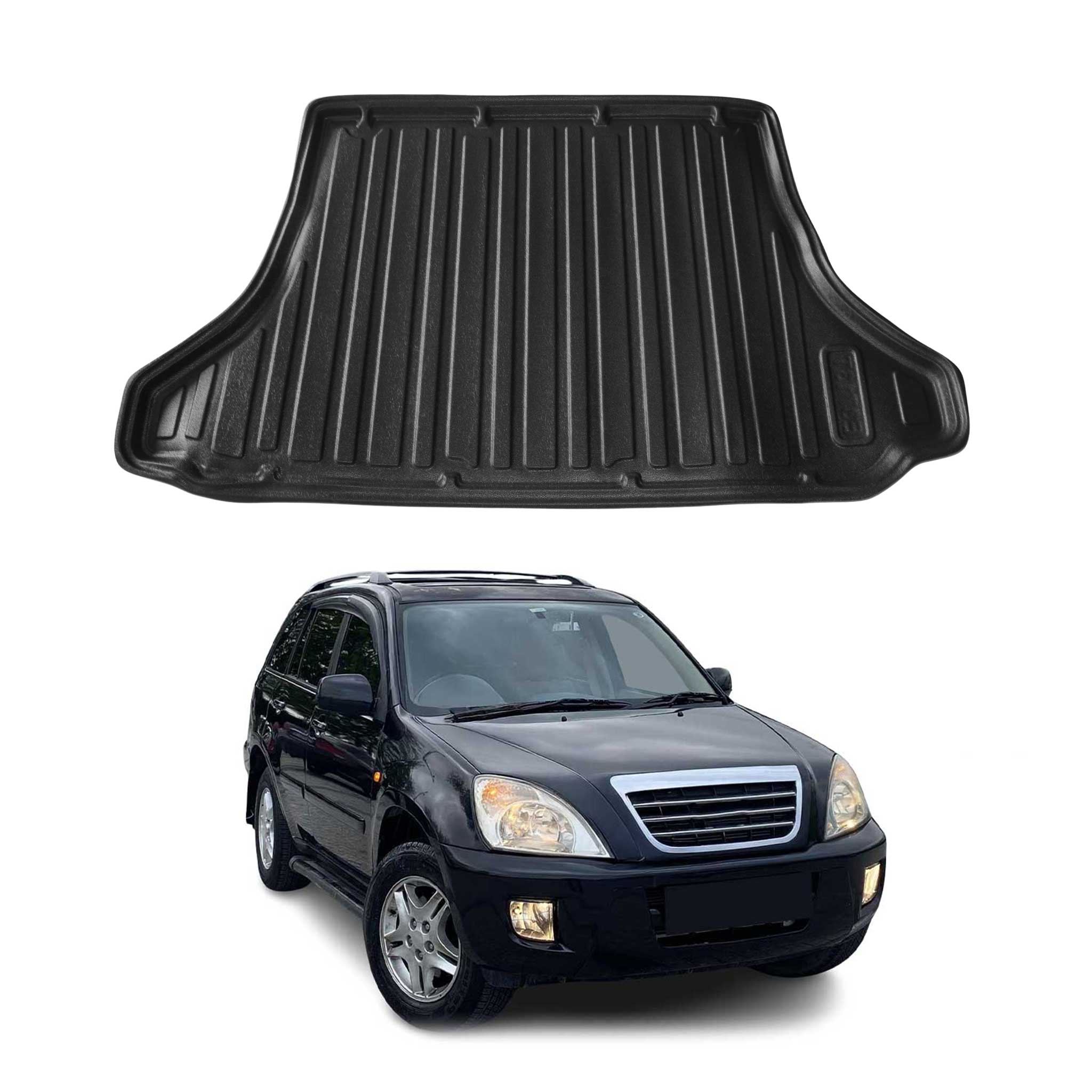 Kofferraumwanne Laderaumwanne für Chery Tiggo 2006-2015 Gummi TPE Schwarz