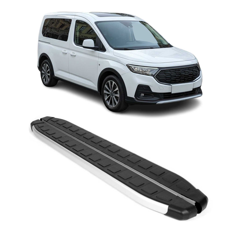 Seitenbretter Trittbretter für Ford Tourneo Connect 2021-2025 Kurzer Alu Schwarz