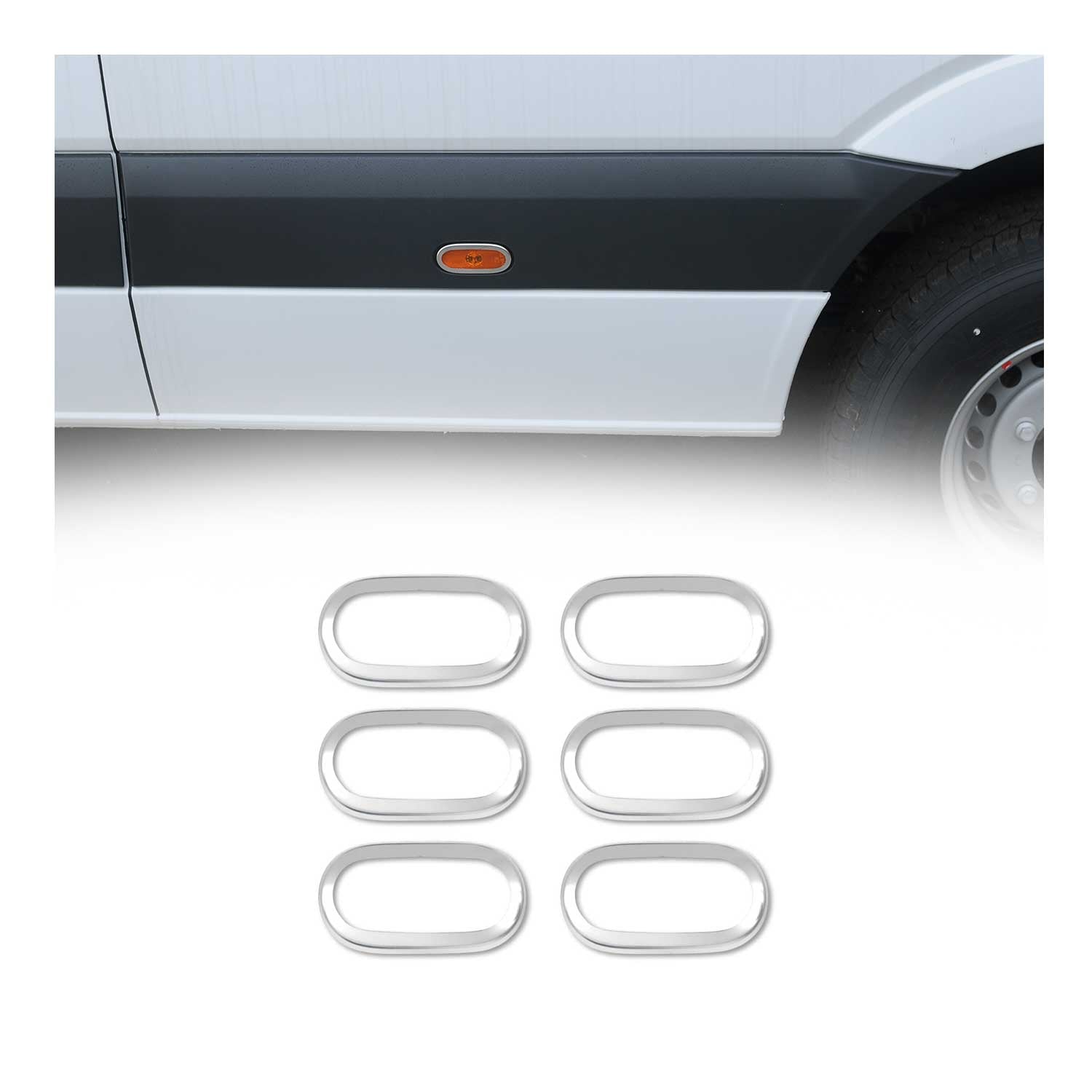 Reflektor Blenden Reflektorleiste für Mercedes Sprinter W906 2006-2018 Chrom 6x