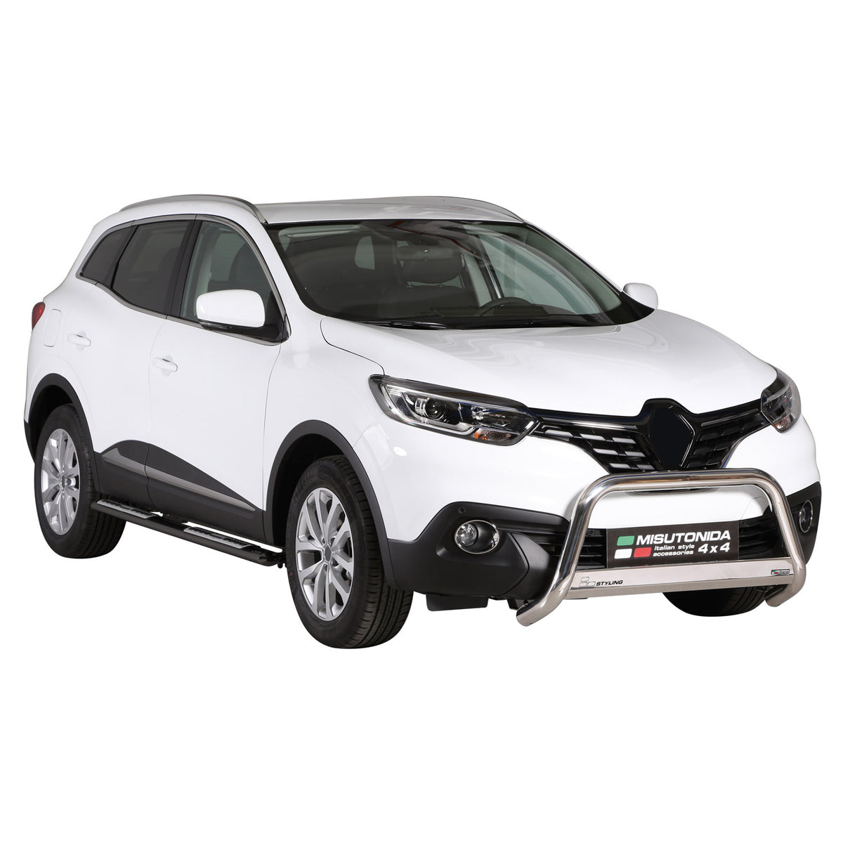 Edelstahl Seitenschweller Schwellerrohre für Renault Kadjar 2015-2018 Schwarz