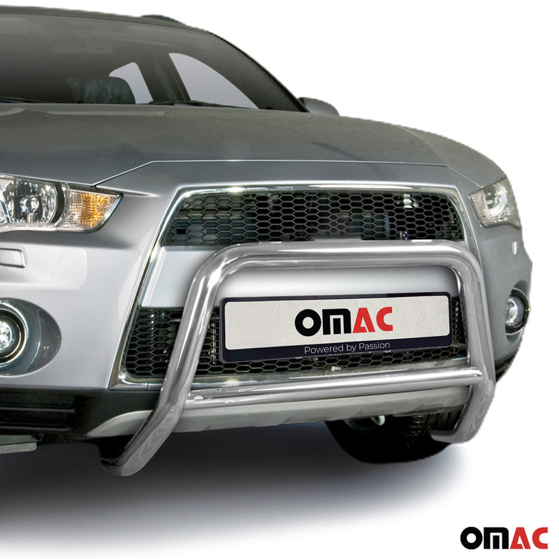 Frontbügel Frontschutzbügel fürsubishi Outlander 2010-2012 ABE Stahl Silber