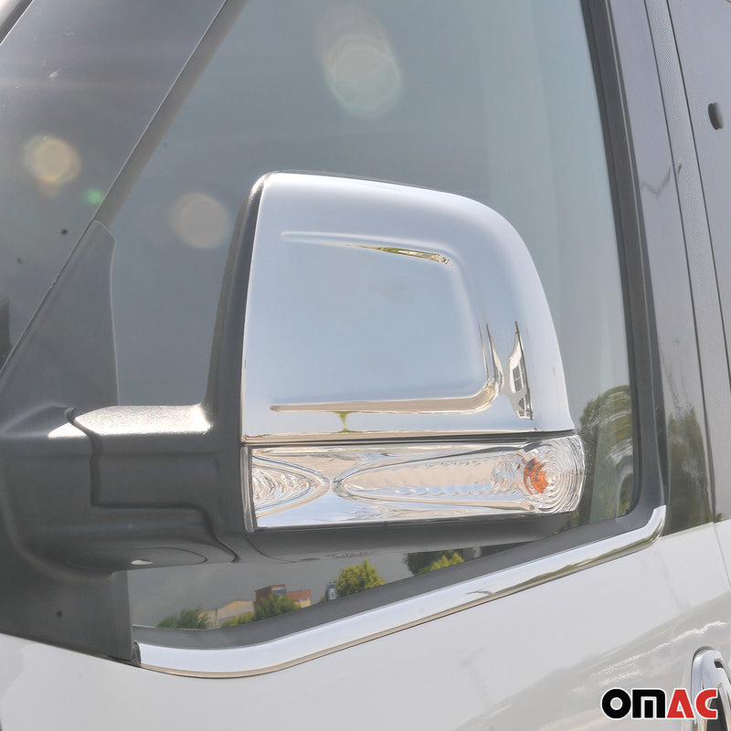 Spiegelkappen Spiegelabdeckung für Opel Combo D 2012-2018 Edelstahl Silber 2tlg