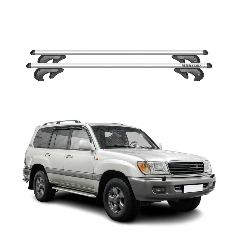Menabo Dachträger für Toyota Land Cruiser J100 1998-2007 90kg Alu Silber 2x