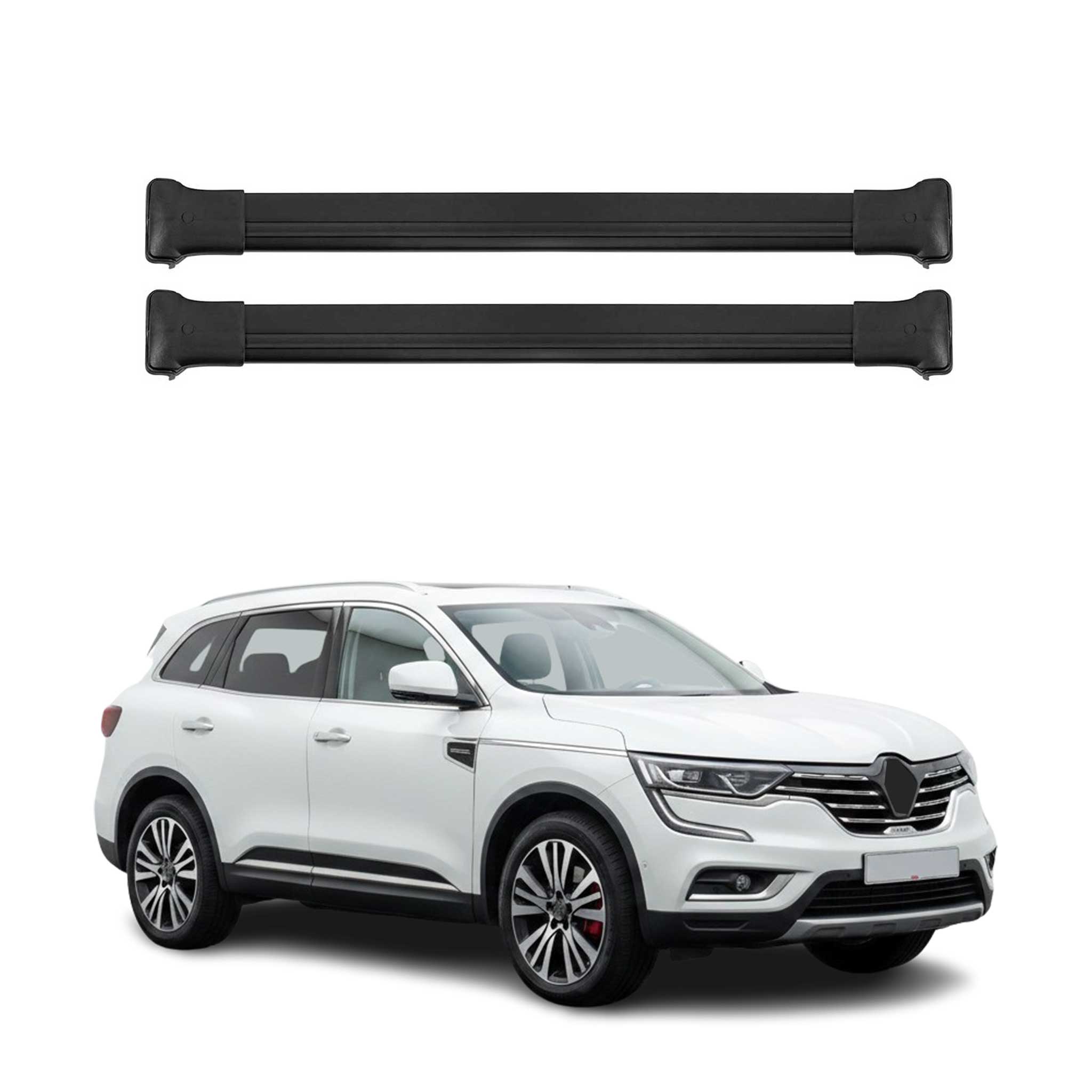 Dachträger Grundtäger für Renault Koleos mk2 2016-2024 75kg Alu Schwarz 2 tlg