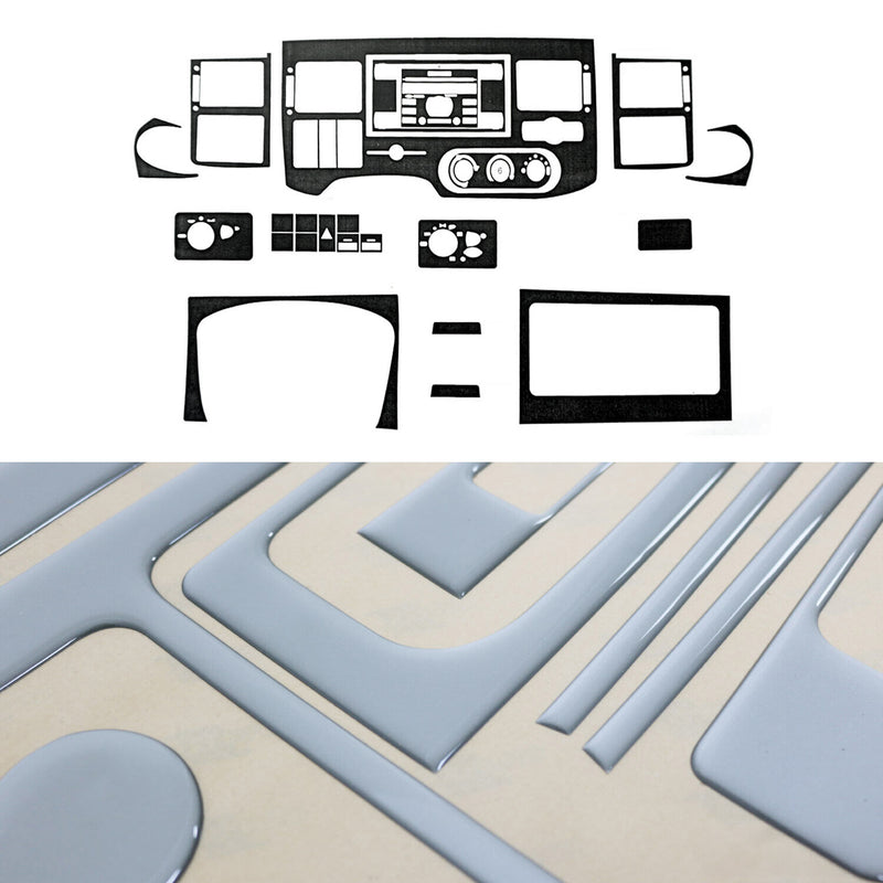 Innenraum Dekor Cockpit für Ford Transit Journey 2006-2010 Aluminium Optik 23Tlg