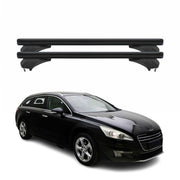 Menabo Dachträger Grundtäger für Peugeot 508 Kombi 2010-2018 Alu Schwarz 2 tlg