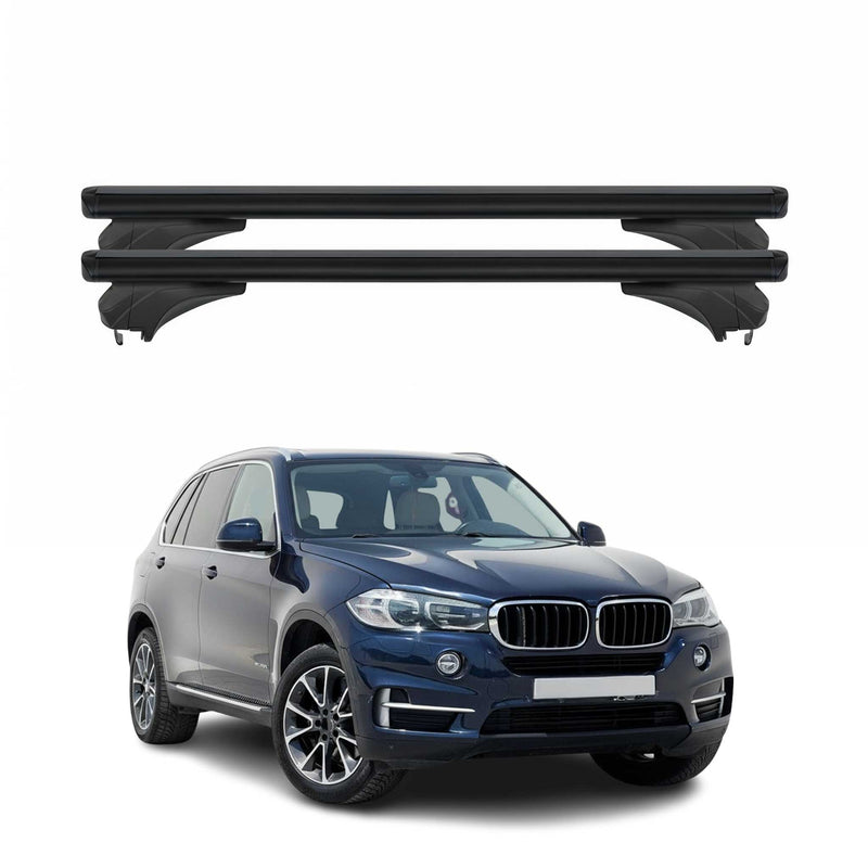 Menabo Dachträger Grundtäger für BMW X5 F15 2013-2018 Aluminium Schwarz 2 tlg
