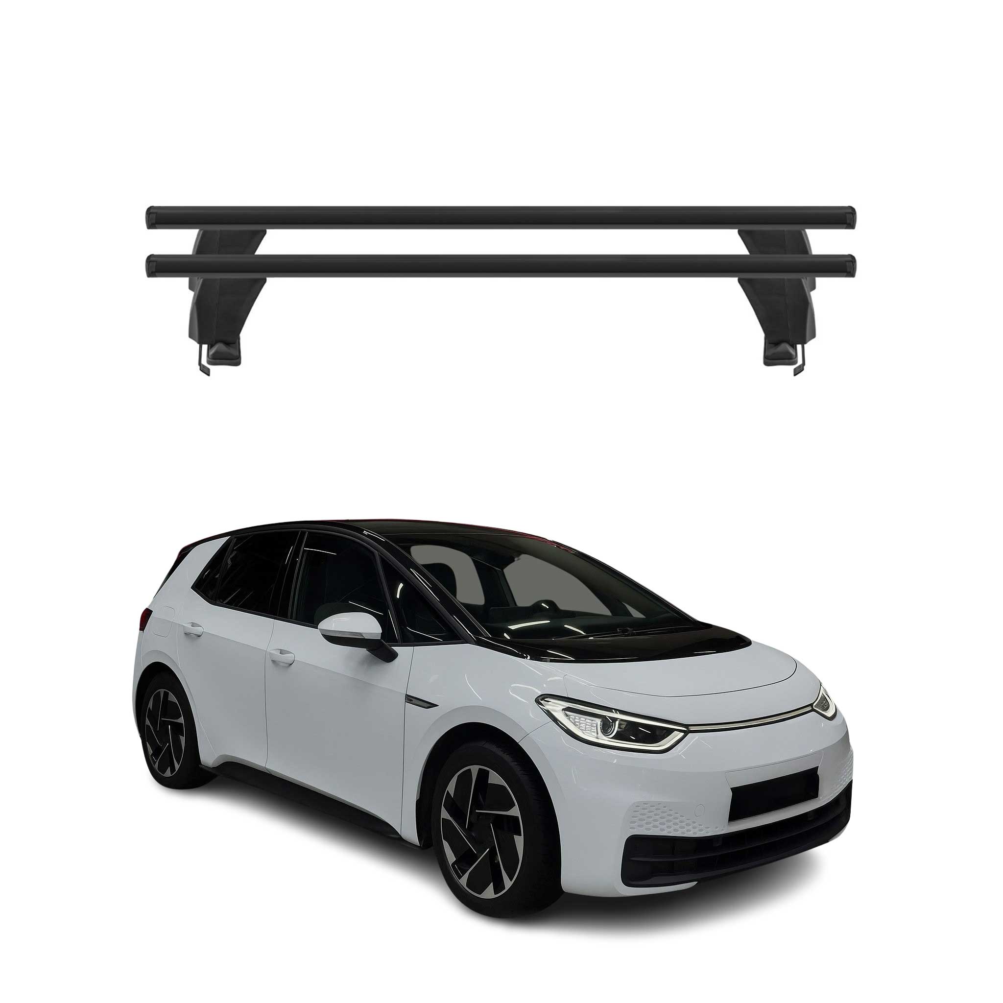 Menabo Dachträger Grundträger für VW ID 3 2020-2026 Alu Schwarz 2tlg