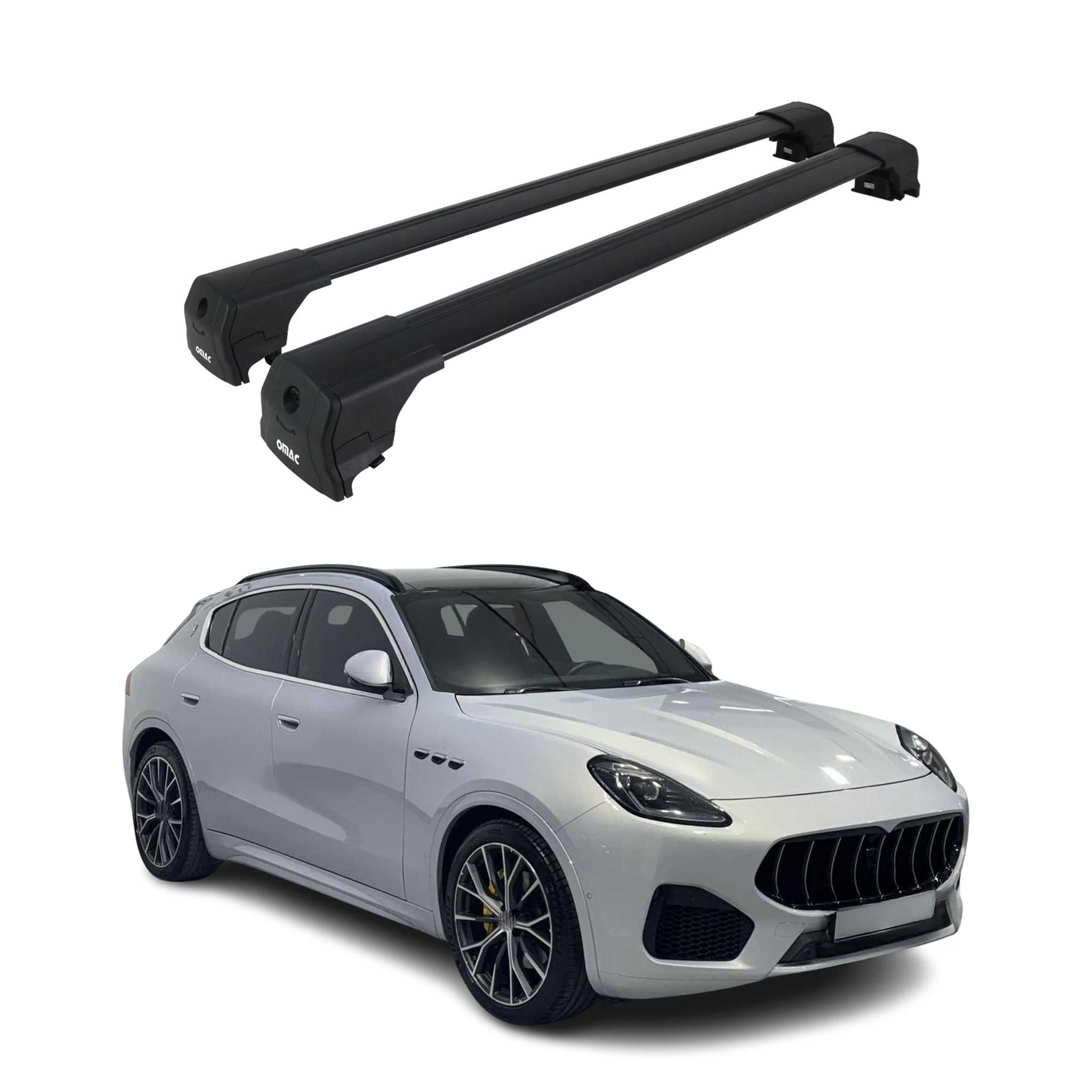 Dachträger Gepäckträger für Maserati Grecale 2023-2026 ABE Aluminium Schwarz