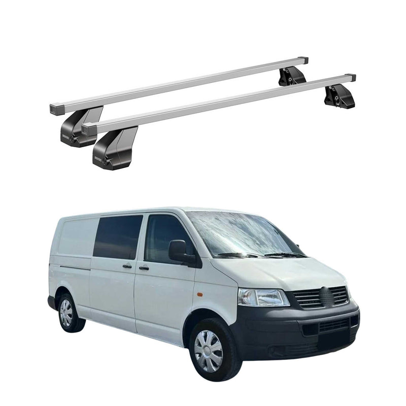 Menabo Dachträger Grundtäger für VW Transporter T5 2003-2015 75kg Stahl Grau 2x