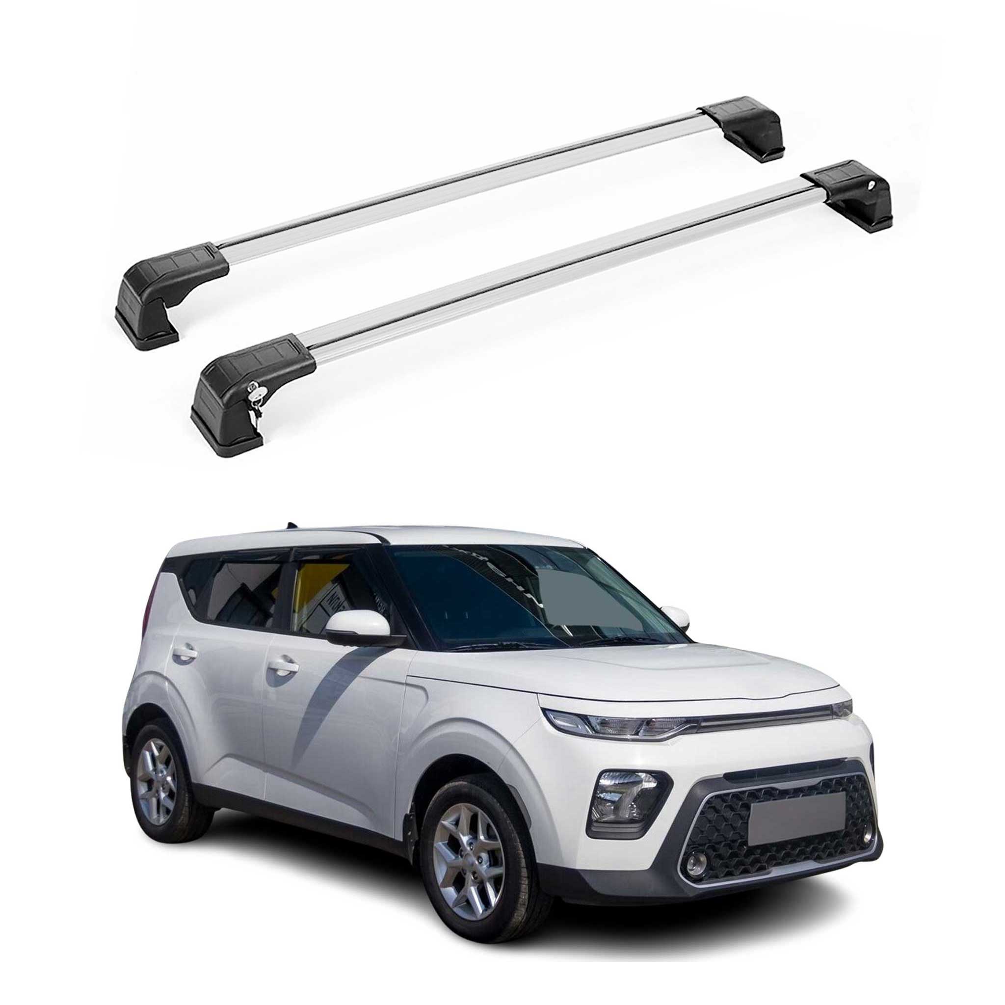 Dachträger Grundtäger für Kia Soul 2020-2026 75kg Aluminium Silber 2tlg