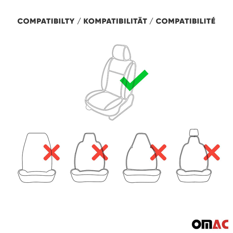 Protective covers seat covers for Mercedes X Class gray black 2 seat front set