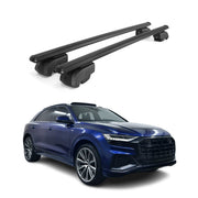 Dachträger Grundtäger für Audi Q8 2018-2026 75kg Aluminium Schwarz 2 tlg