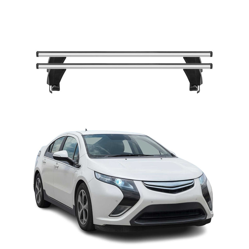 Menabo Dachträger Grundtäger für Opel Ampera 2011-2015 50kg Alu Silber 2 tlg