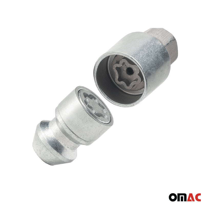 Radschloss Radschrauben Satz für Opel Antara 2006-2017 Silber 4tlg M12X1.5