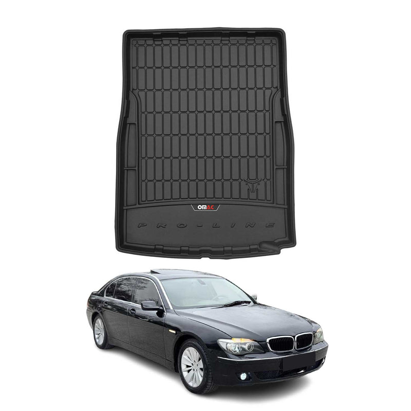 OMAC Gummi Kofferraumwanne für BMW 7er F01 2008-2015 TPE Laderaumwanne Schwarz
