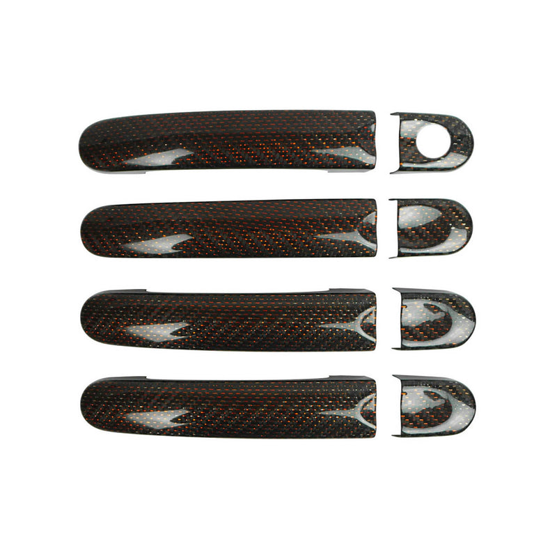 Türgriff Blende Türgriffkappen für VW Caddy 2015-2020 4Tür Kohlefaser Rot 6x