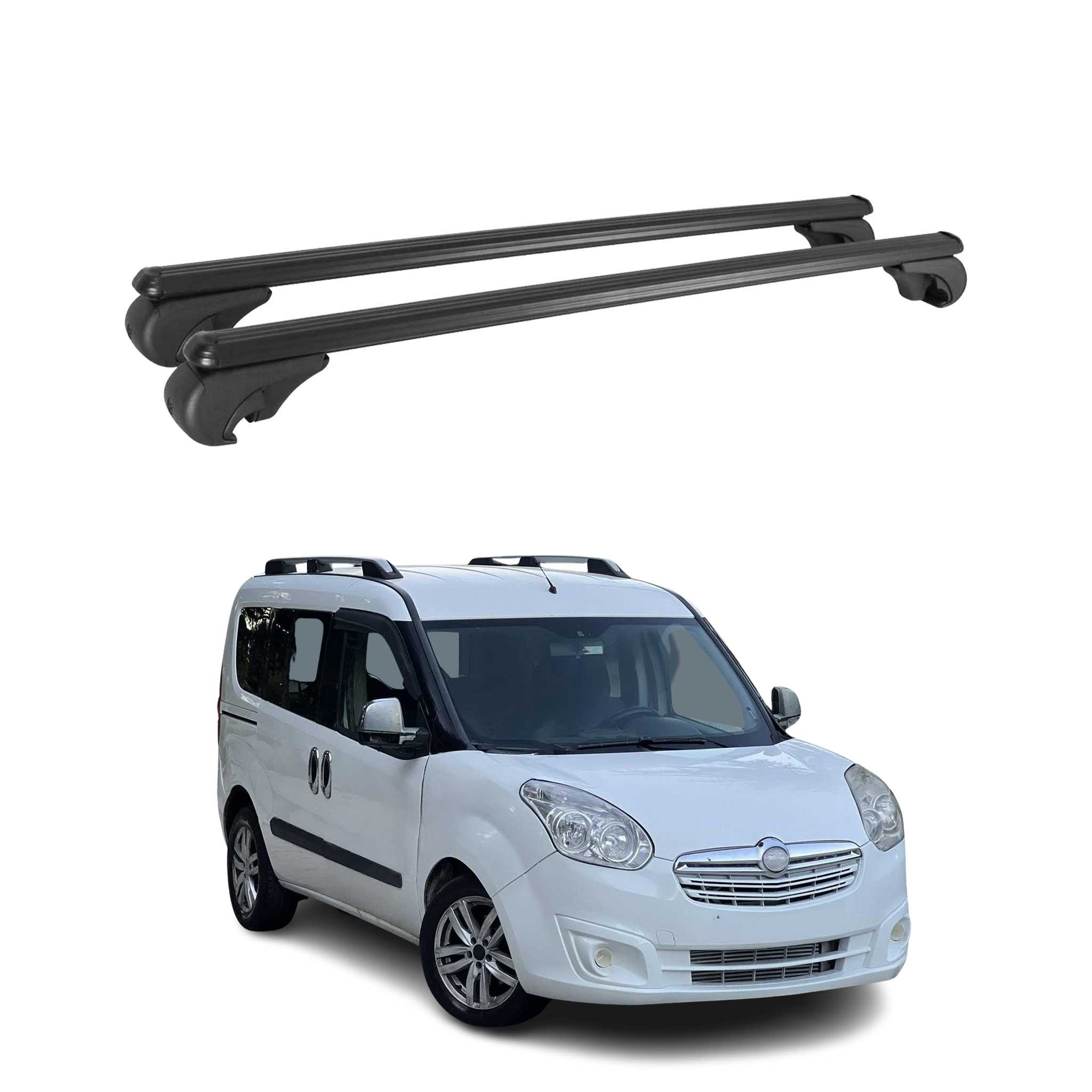 Dachträger für Opel Combo D 2012-2018 Gepäckträger Grundträger Alu Schwarz 2x